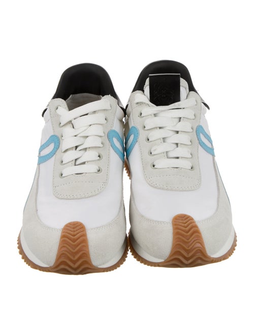 Loewe Suede Colorblock Pattern Athletic Sneakers