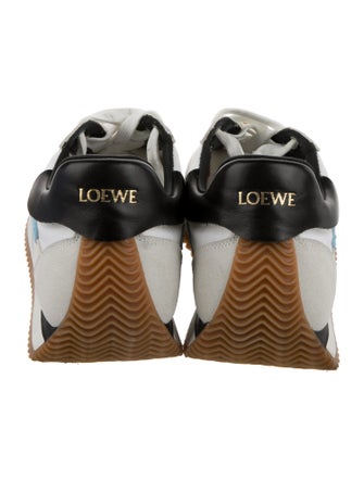 Loewe Suede Colorblock Pattern Athletic Sneakers