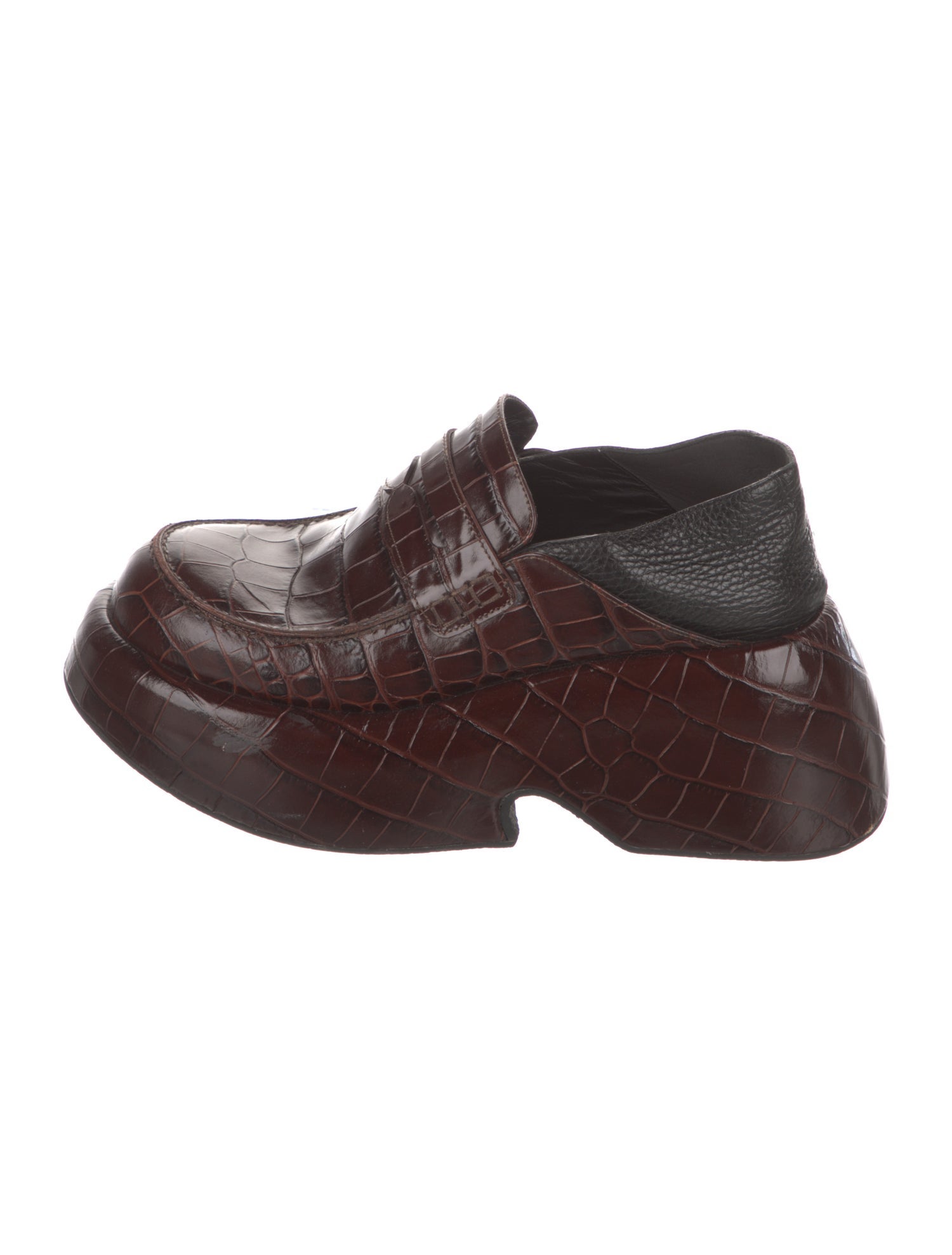 Loewe Embossed Leather Colorblock Pattern Mules