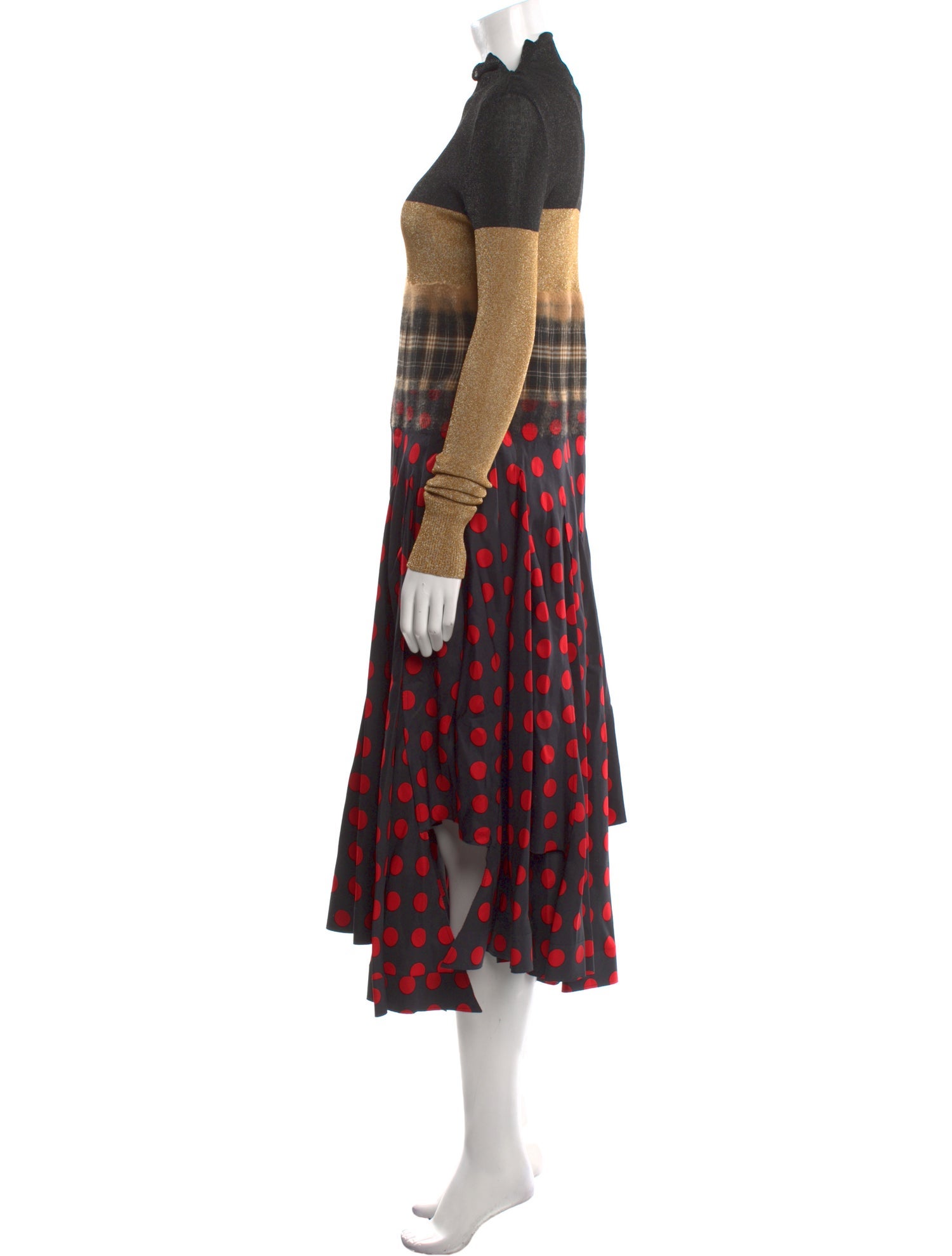 Loewe Plaid Print Midi Length Dress w/ Tags