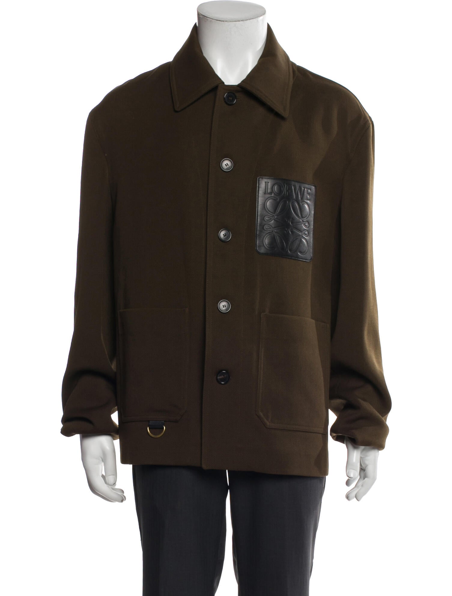 Loewe Signature Logo Wool Peacoat