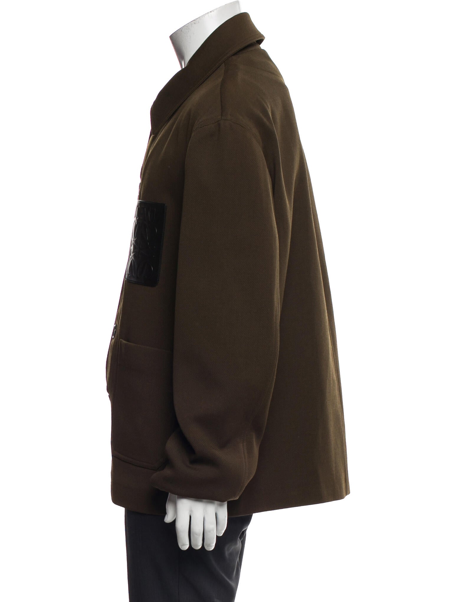 Loewe Signature Logo Wool Peacoat