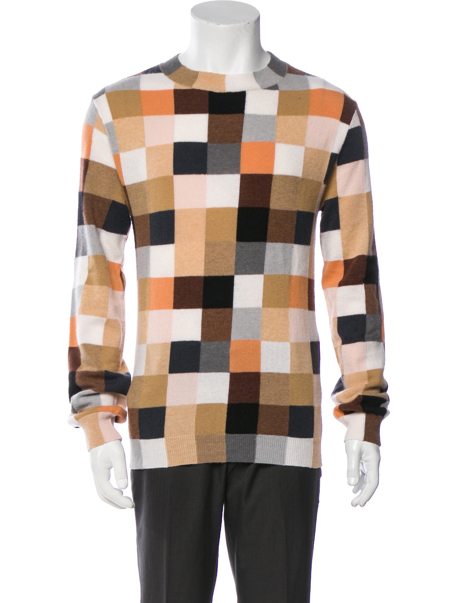 Loewe Wool Plaid Print Pullover
