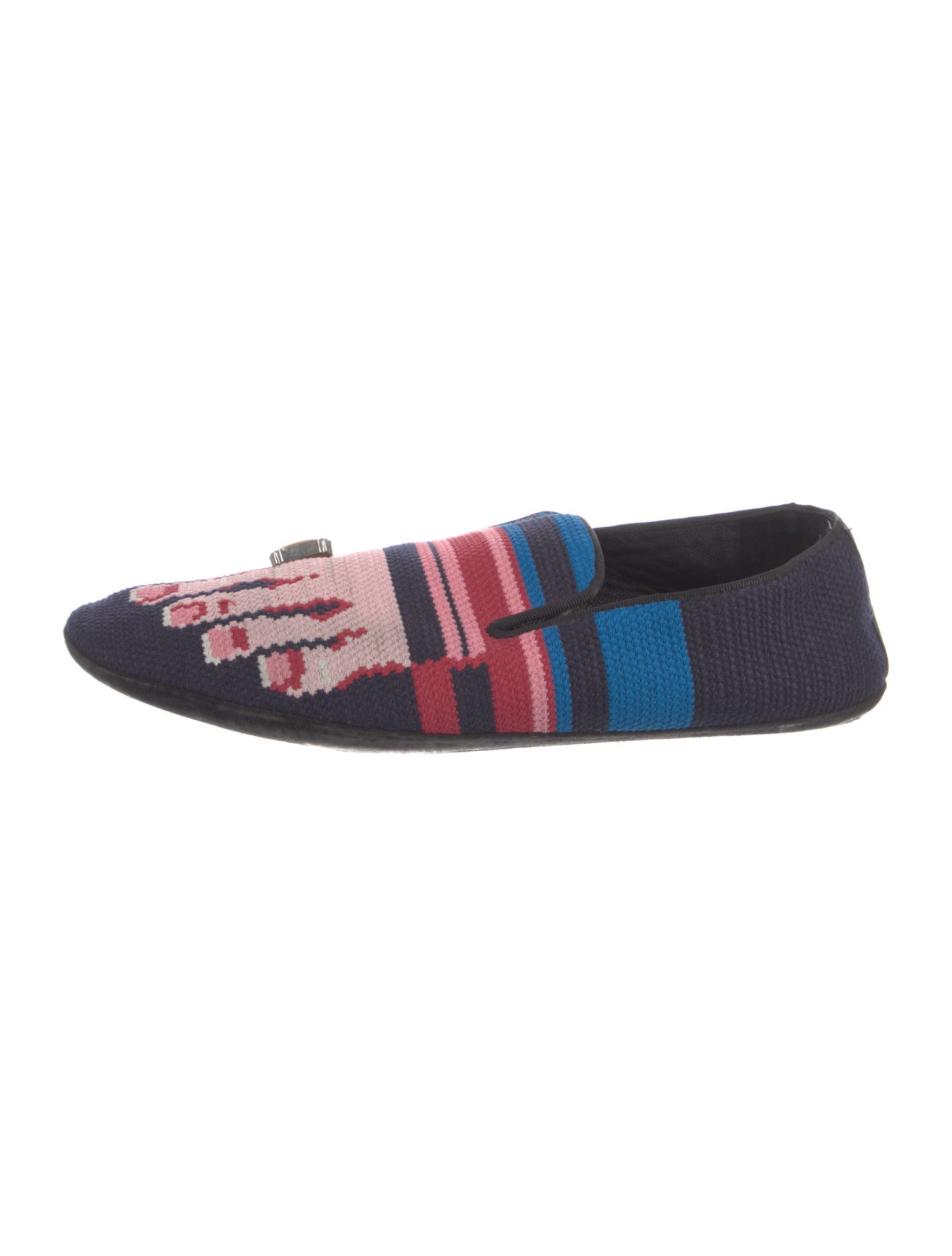Loewe Canvas Striped Loafers