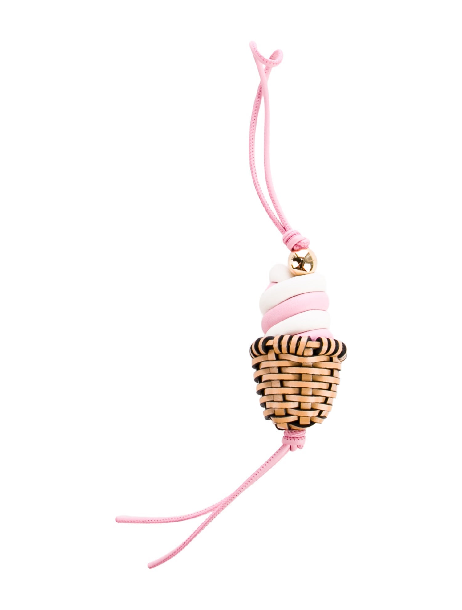 Loewe Pattern Print Leather Keychain