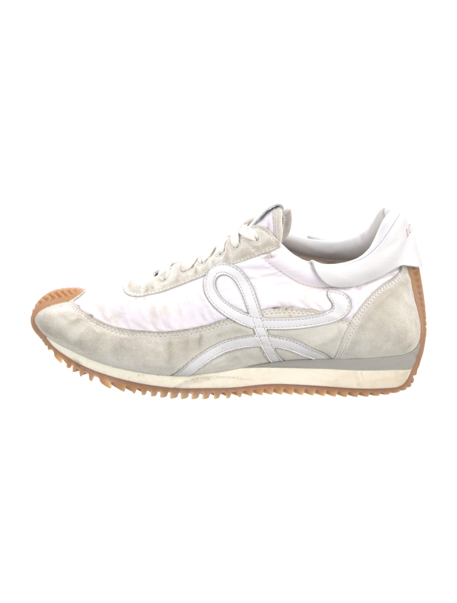 Loewe Suede Colorblock Pattern Sneakers