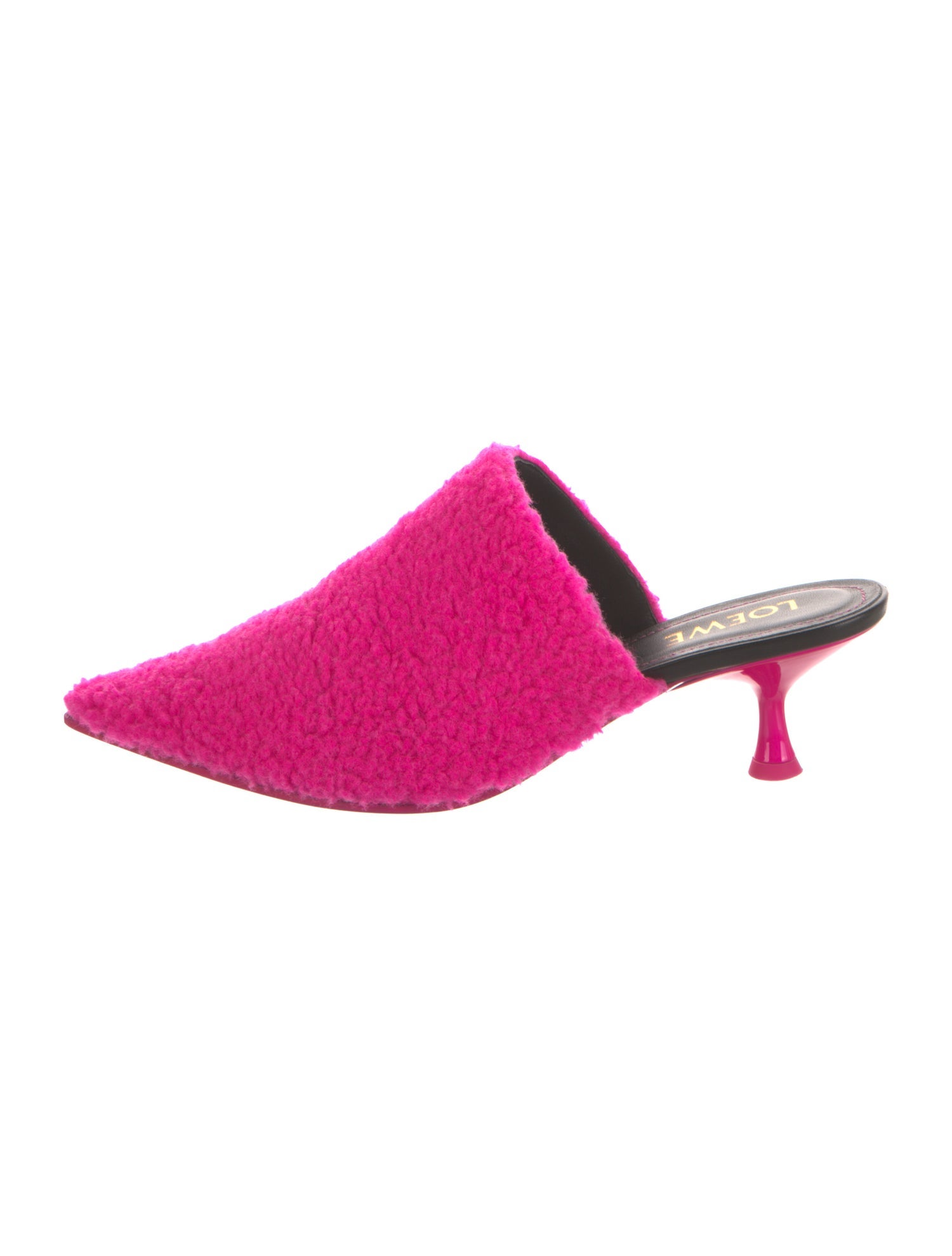 Loewe Shearling Fur Trim Mules