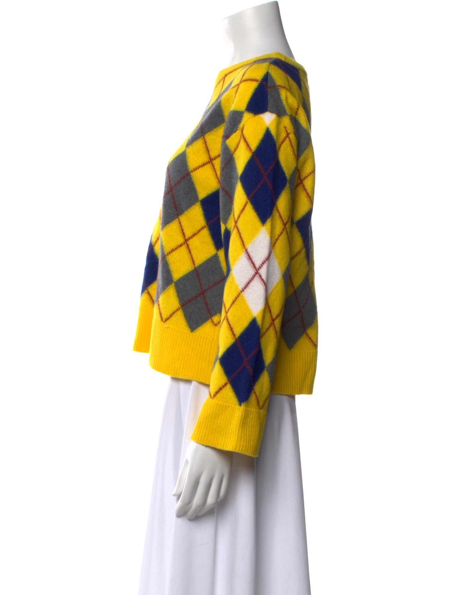 Loewe Wool Plaid Print Sweater