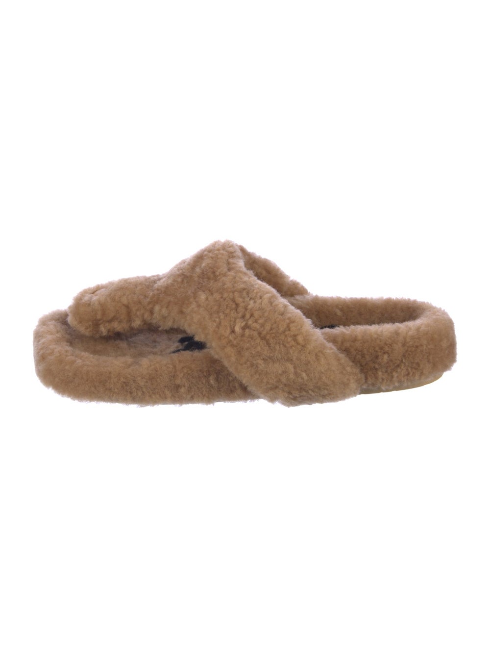 Loewe Shearling Slides Neutrals - image 1