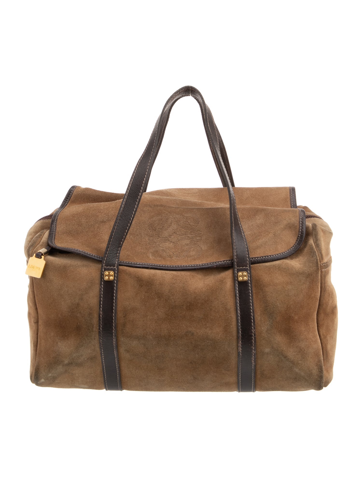 Loewe Suede Top Handle Bag Vintage