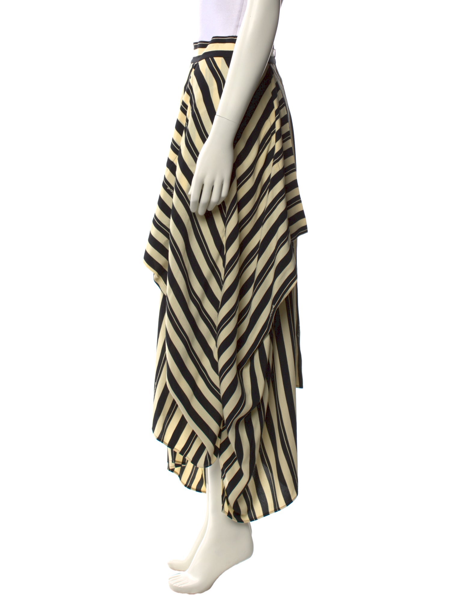 Loewe Striped Midi Length Skirt