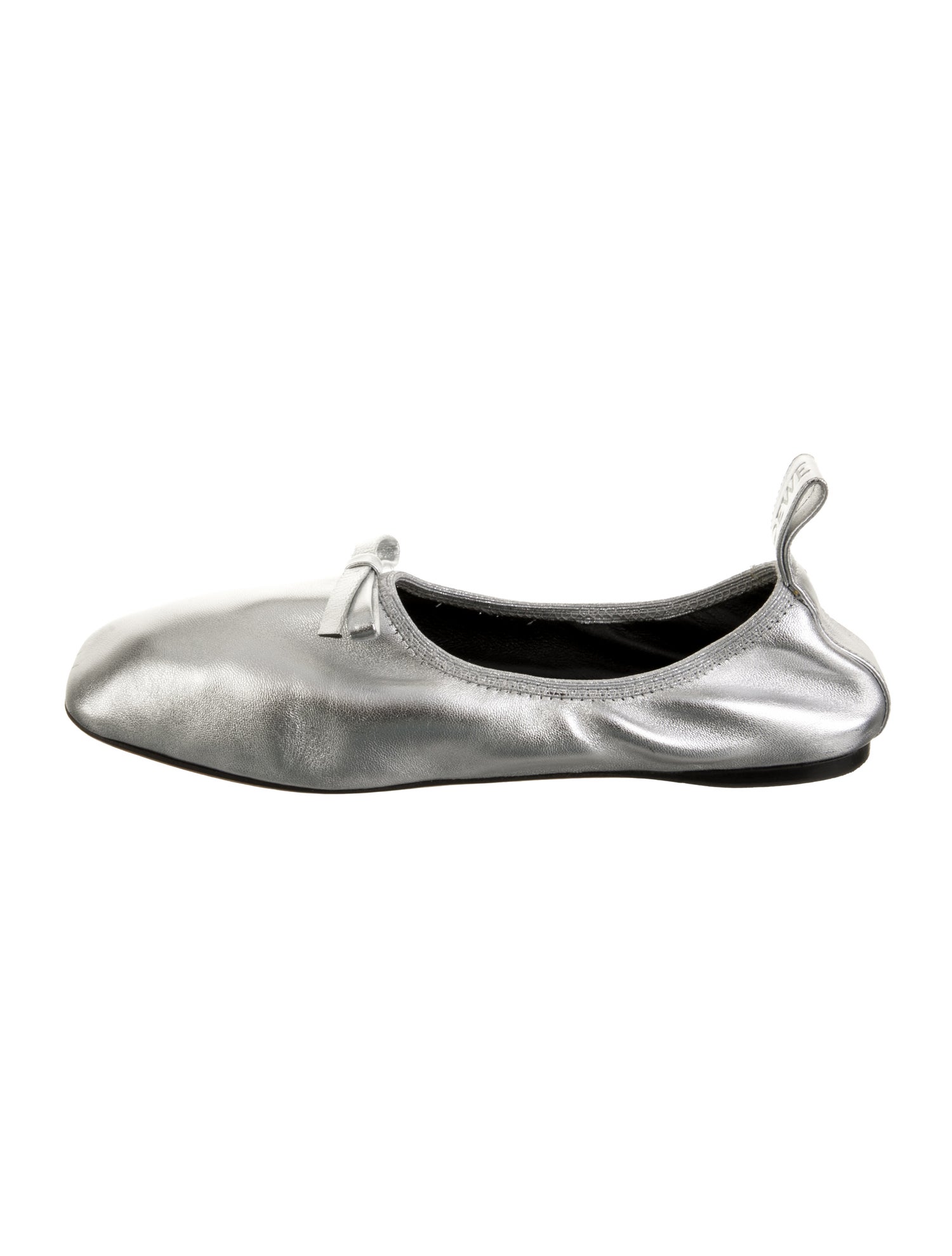 Loewe Leather Bow Accents Ballet Flats
