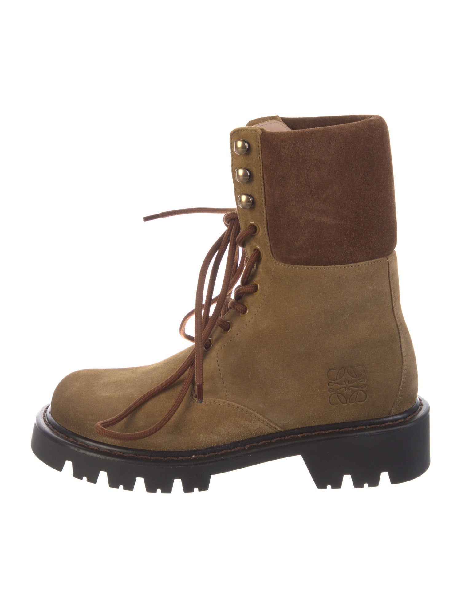 Loewe Suede Combat Boots