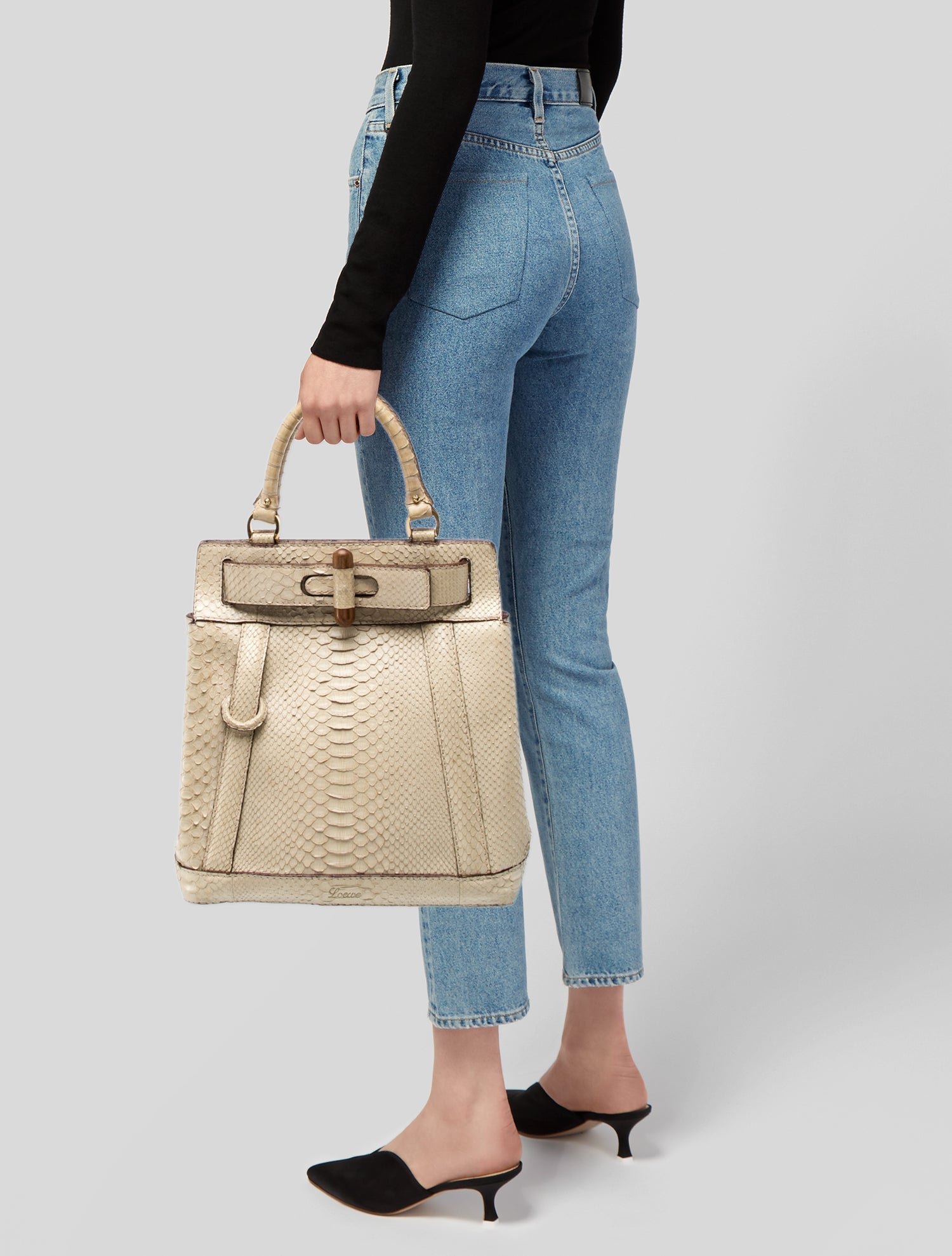 Loewe Python Top Handle Bag