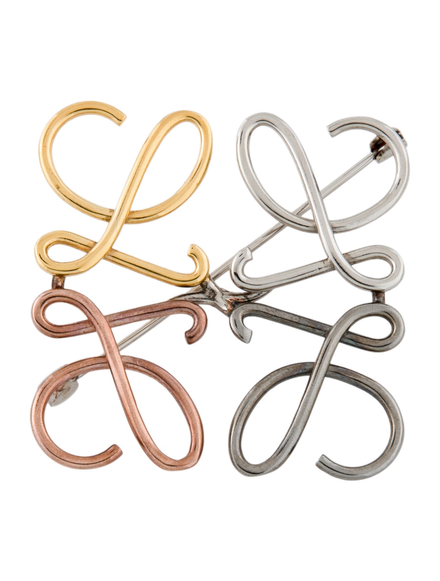 Loewe Multicolor Anagram Pin Brooch