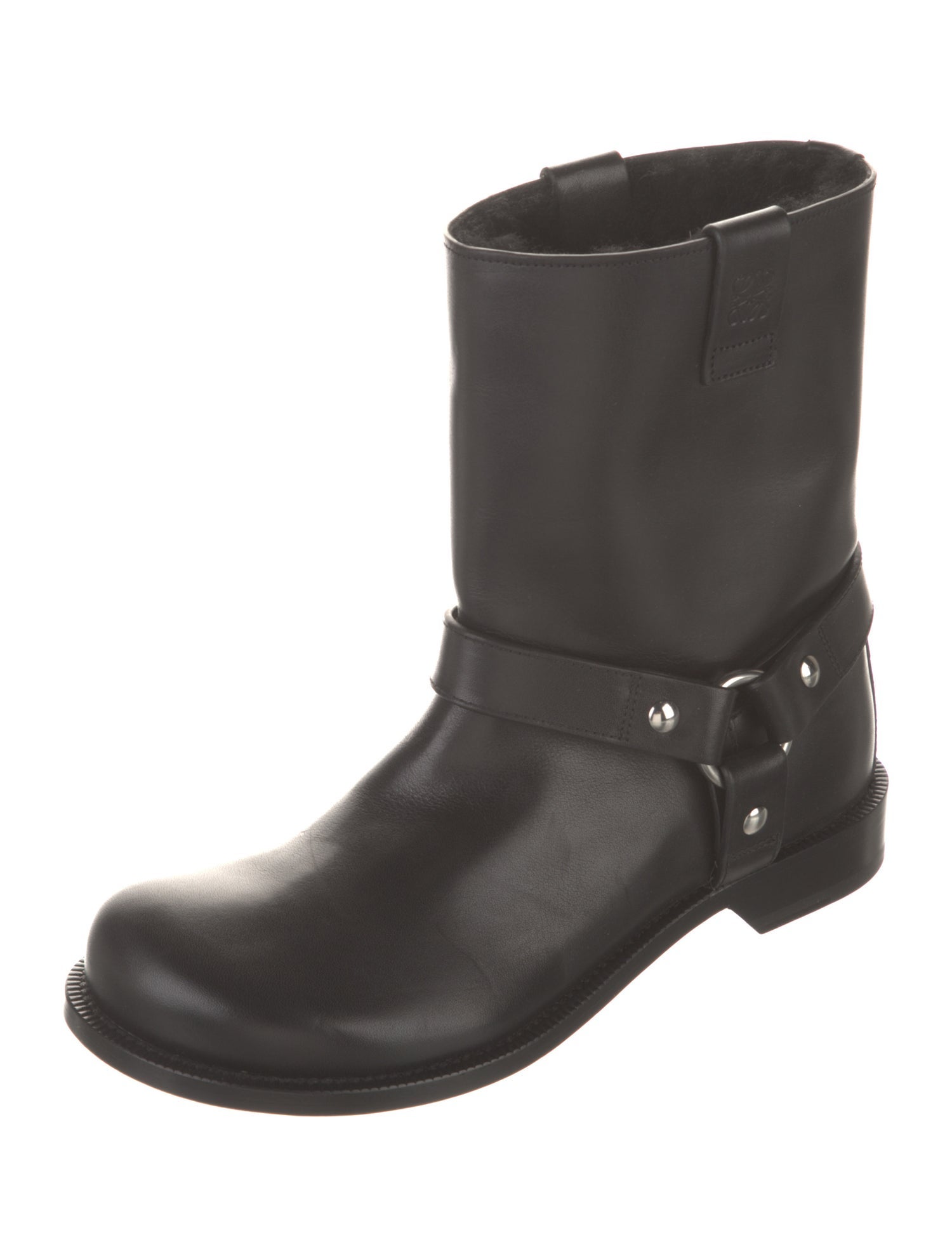 Loewe Leather Moto Boots