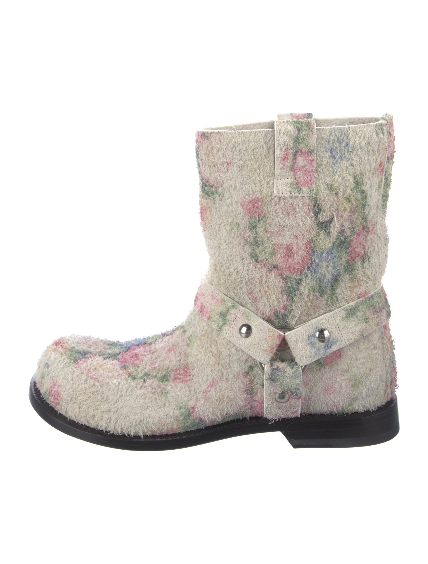 Loewe Leather Printed Moto Boots