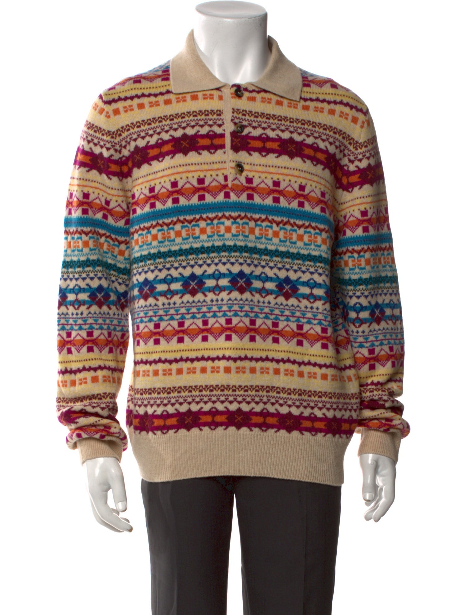 Loewe Wool Striped Polo Sweater