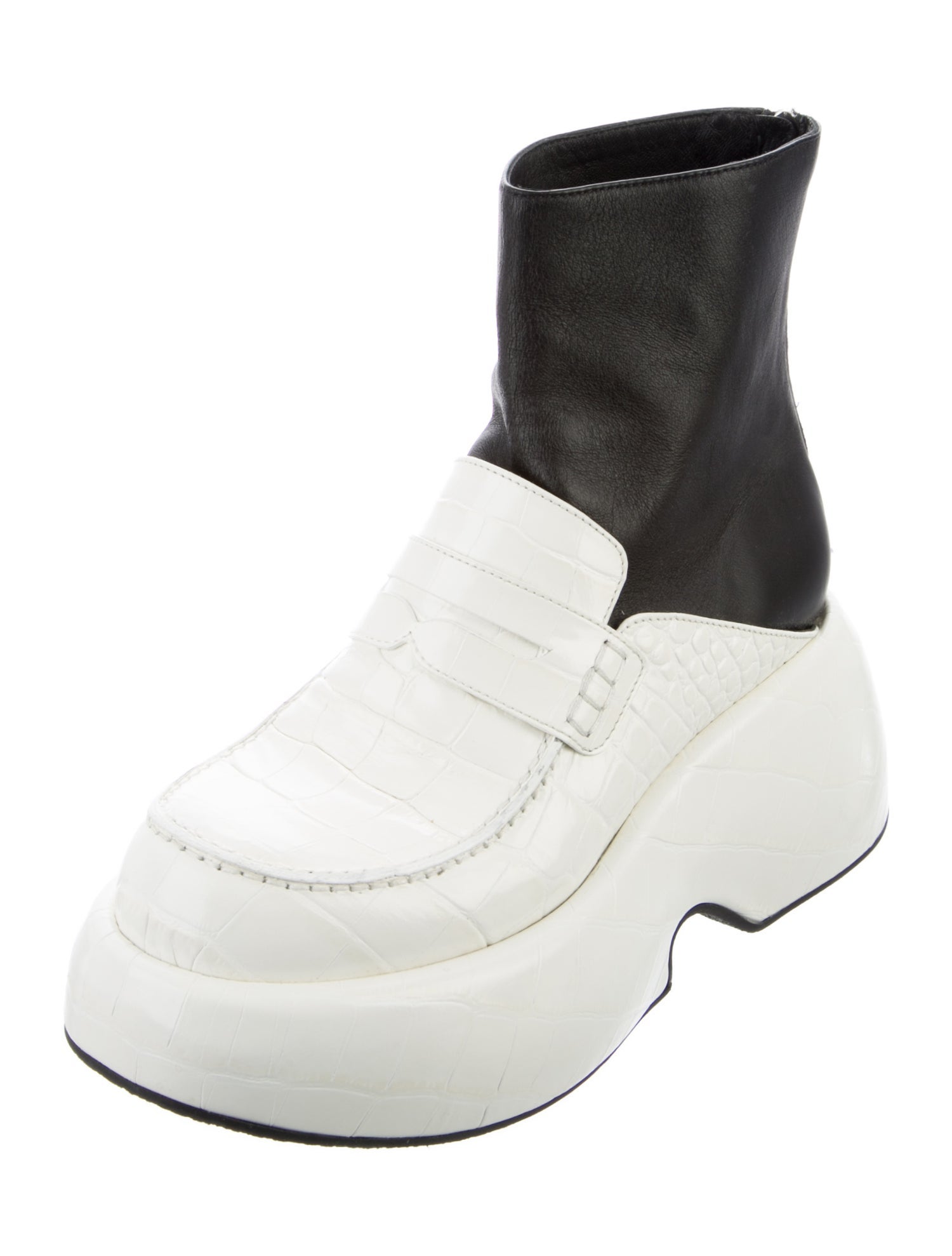 Loewe Embossed Leather Ballet Flats