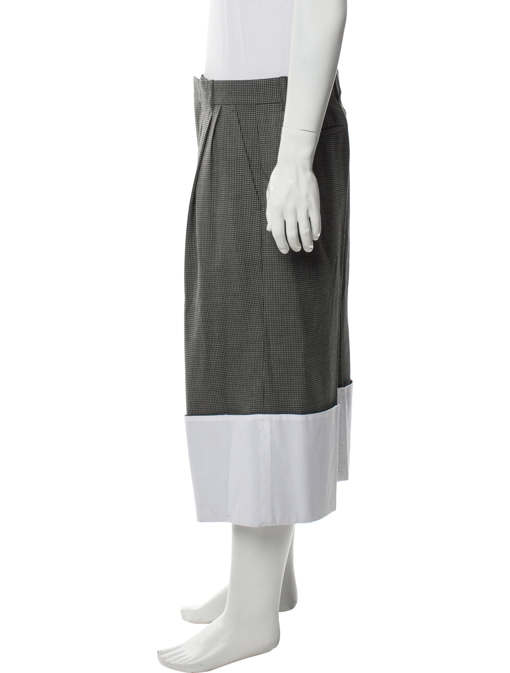 Loewe Houndstooth Print Flat Front Shorts