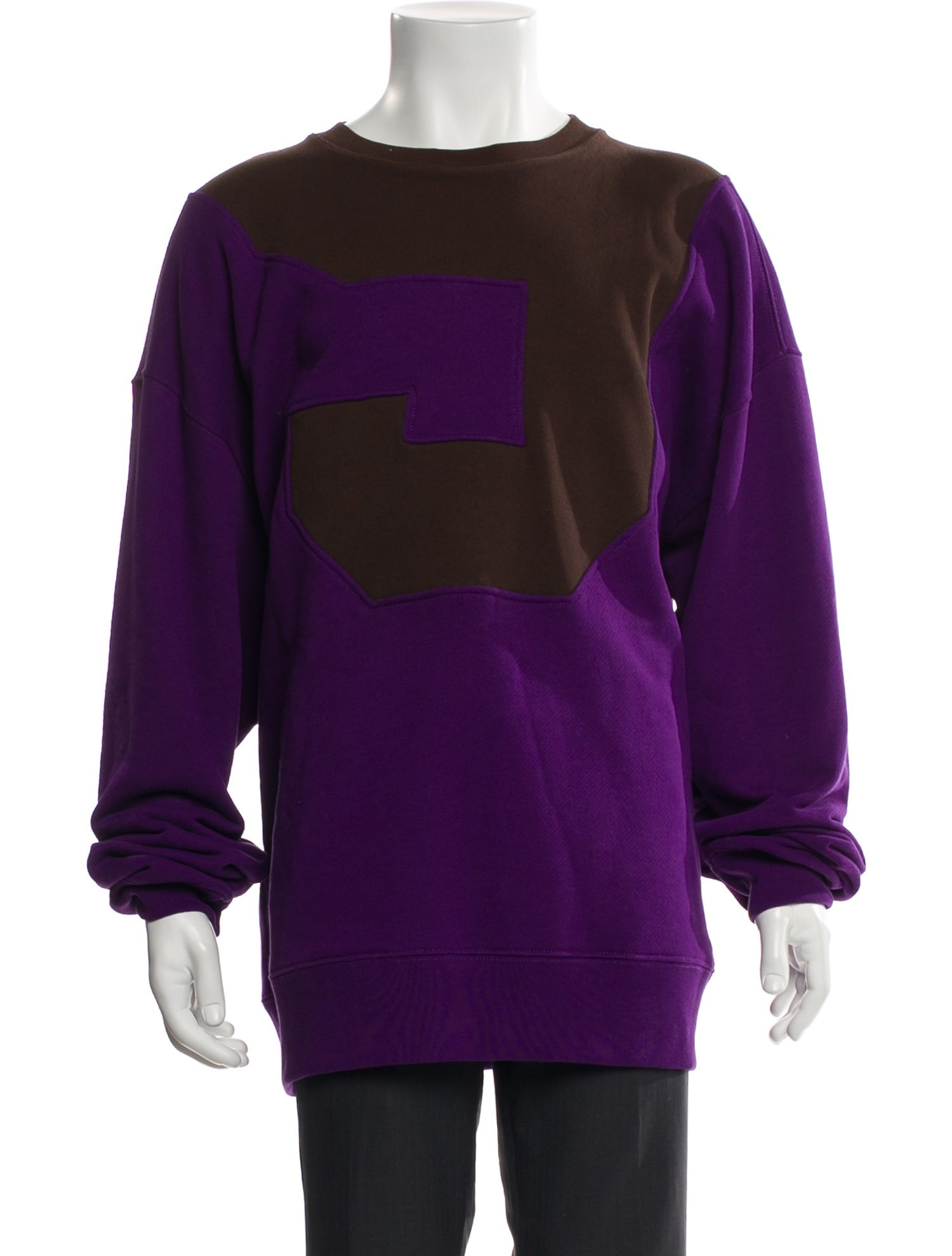 Loewe Colorblock Pattern Crew Neck Pullover