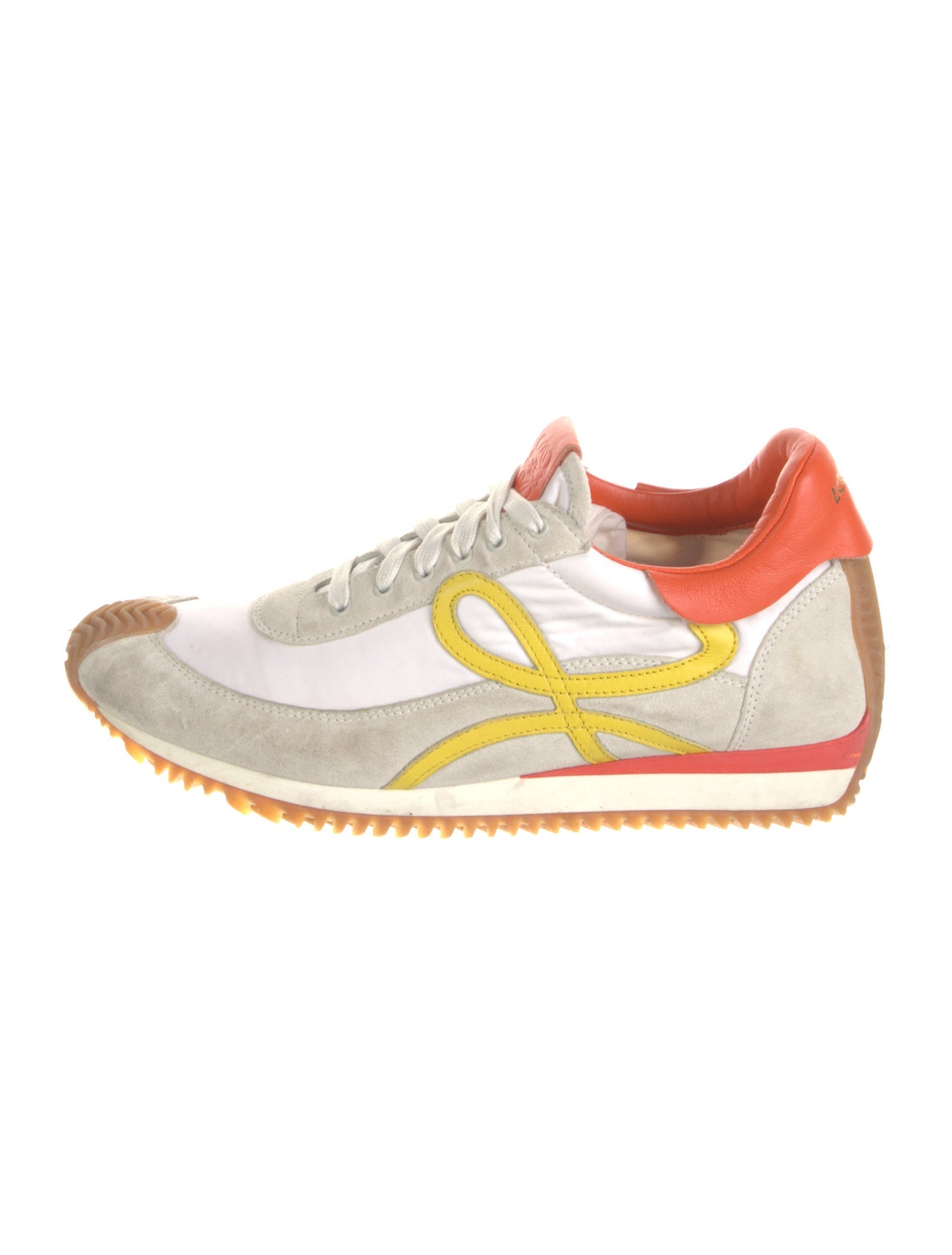 Loewe Suede Colorblock Pattern Sneakers