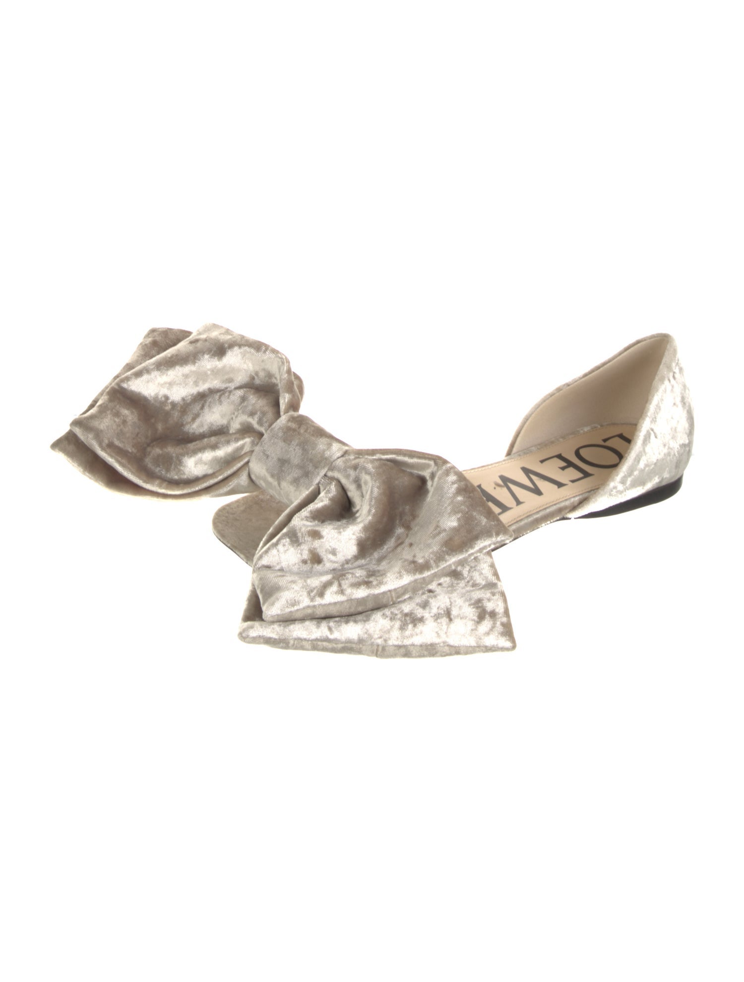 Loewe Velvet Bow Accents D'Orsay Flats
