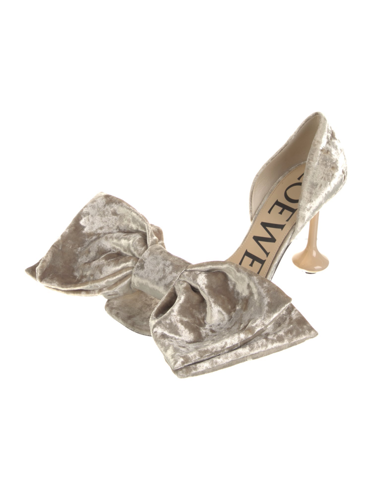 Loewe Velvet Bow Accents D'Orsay Pumps