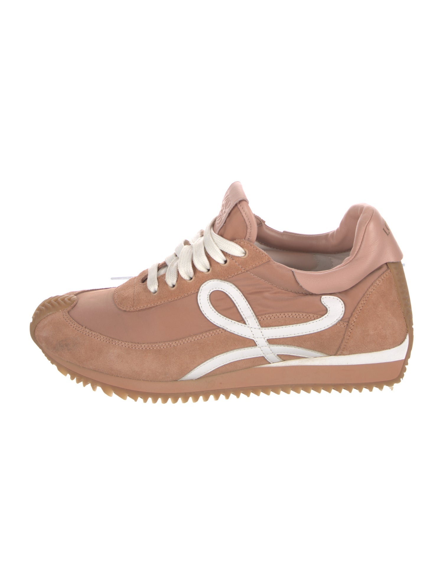 Loewe Suede Leather Trim Embellishment Sneakers
