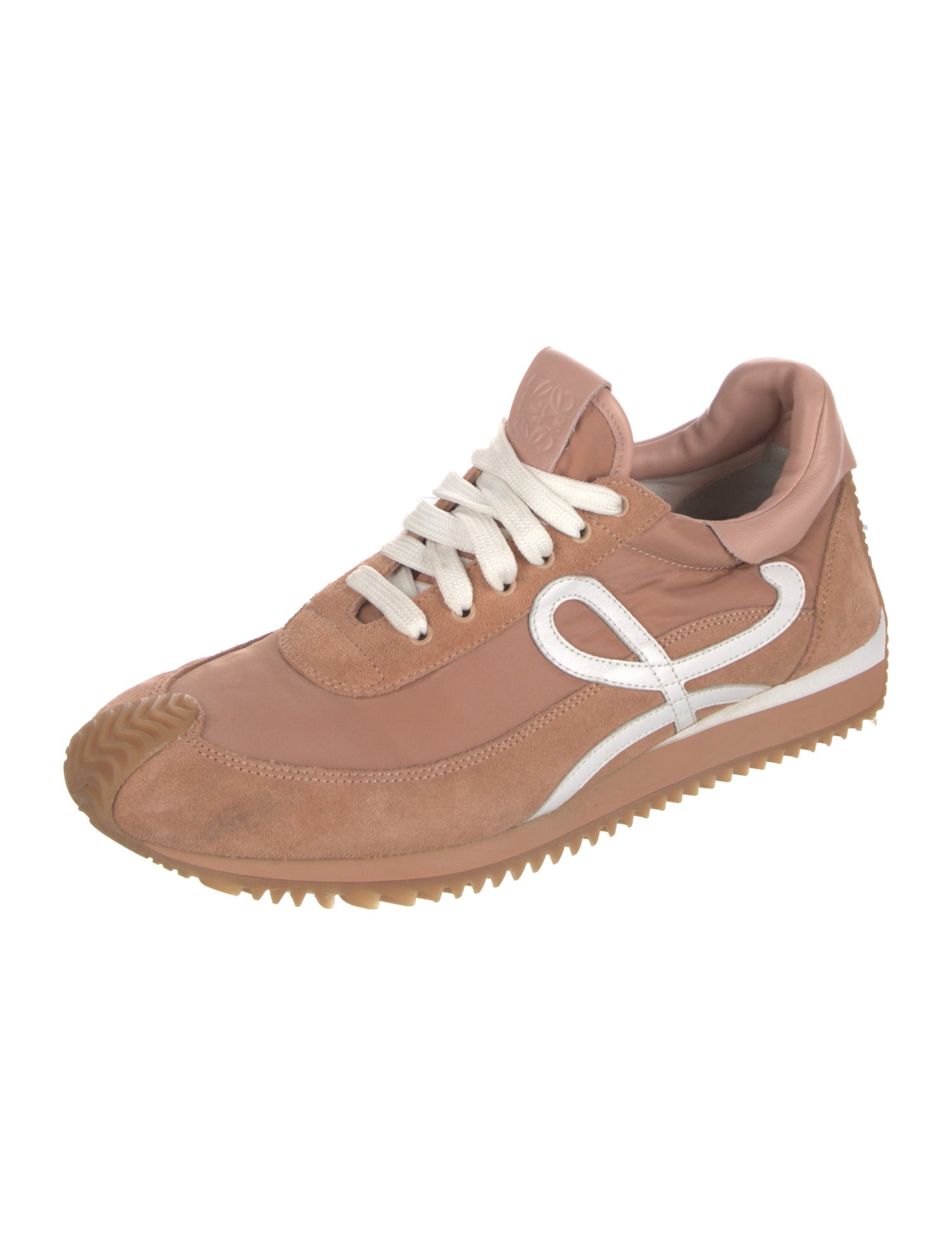 Loewe Suede Leather Trim Embellishment Sneakers