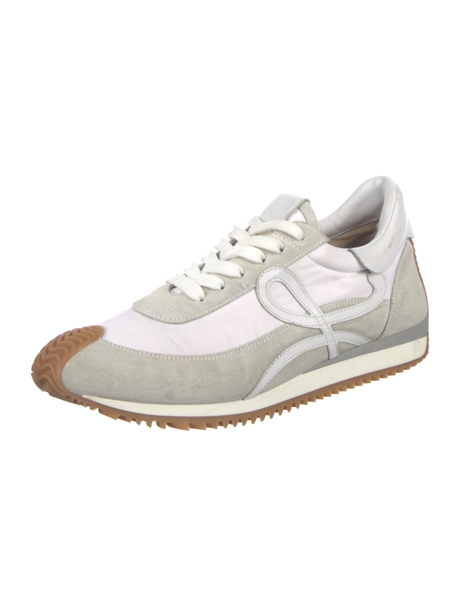 Loewe Suede Colorblock Pattern Sneakers