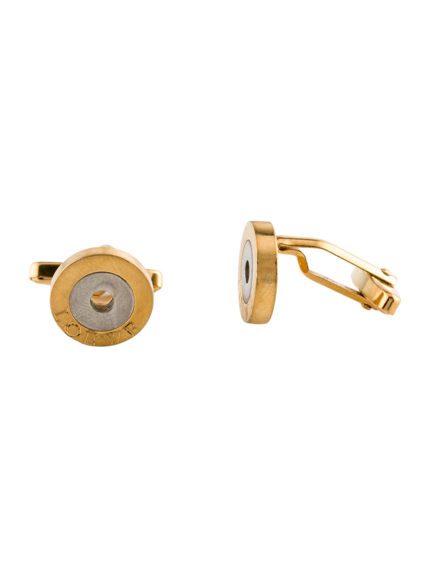 Loewe Two-Tone Round Cufflinks