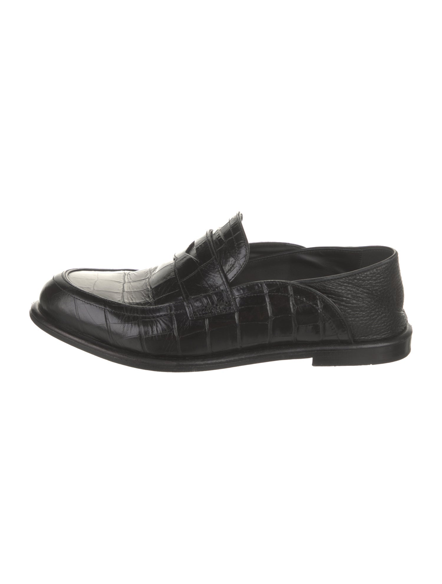 Loewe Embossed Leather Loafers