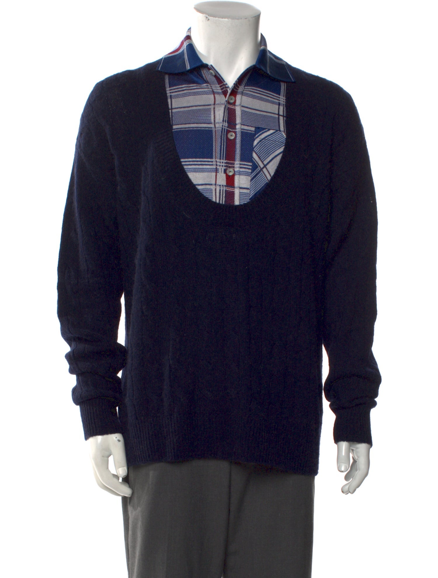 Loewe Camel Hair Printed Polo Sweater