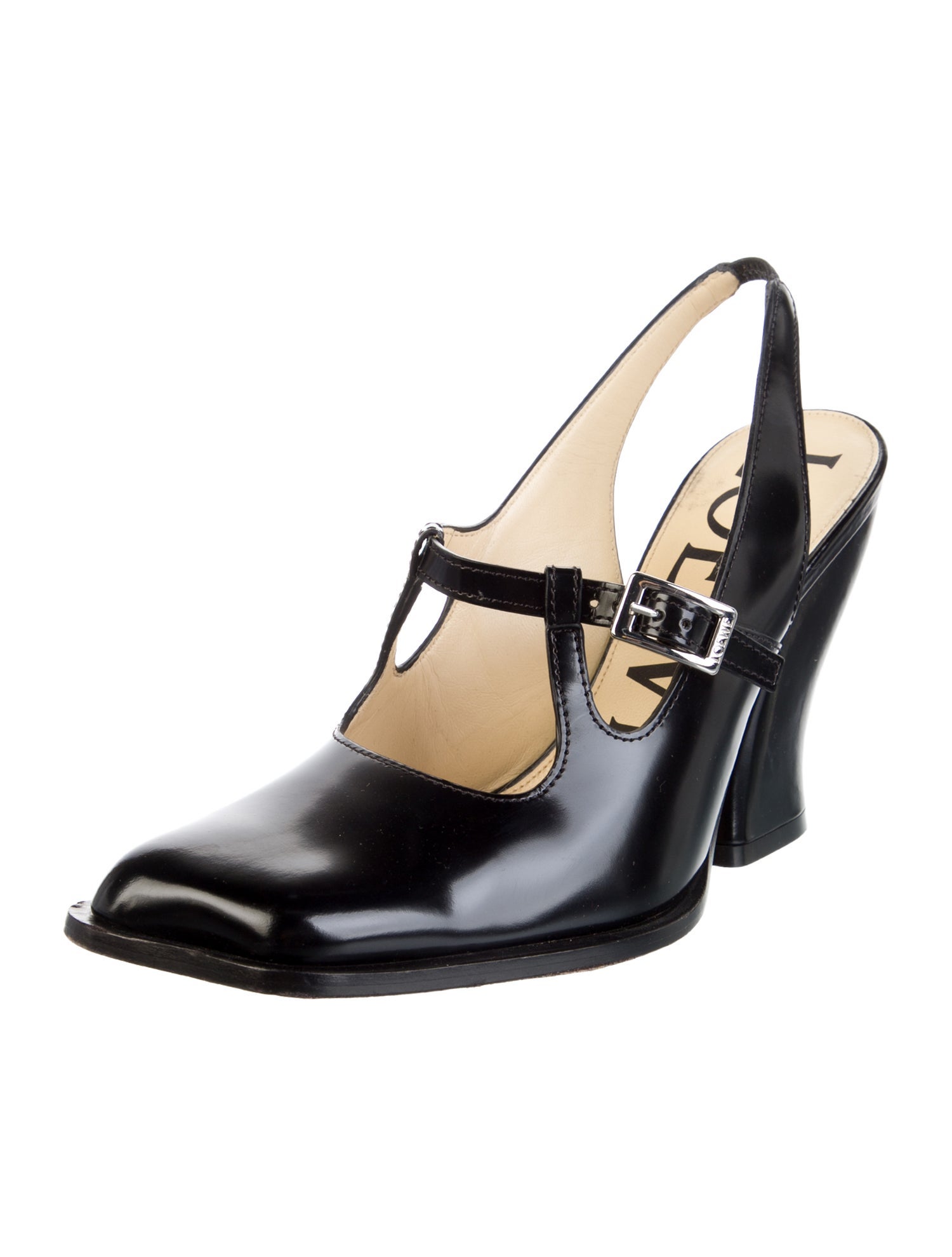 Loewe Leather Slingback Pumps