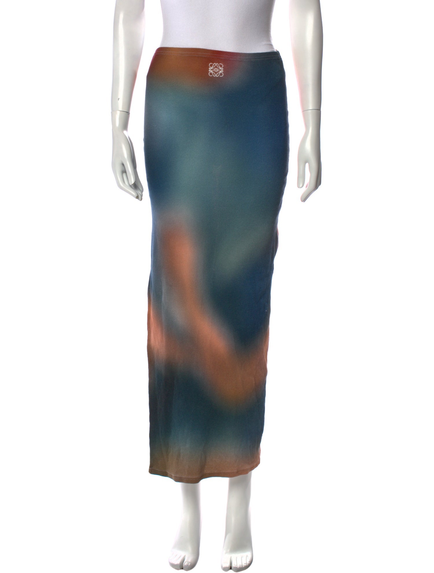 Loewe Tie-Dye Print Midi Length Skirt