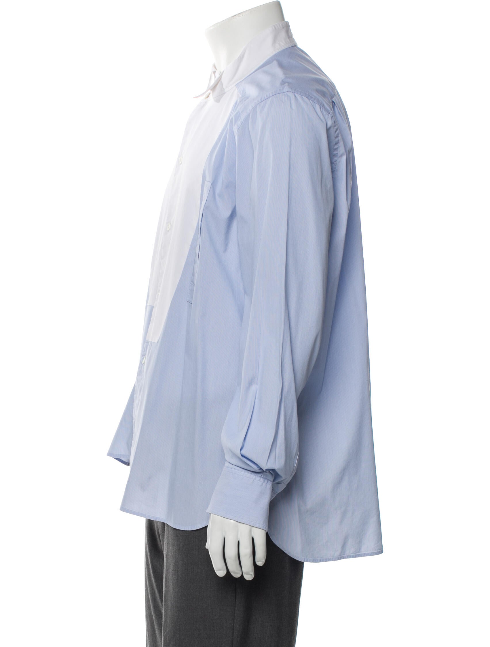 Loewe Colorblock Pattern Long Sleeve Dress Shirt