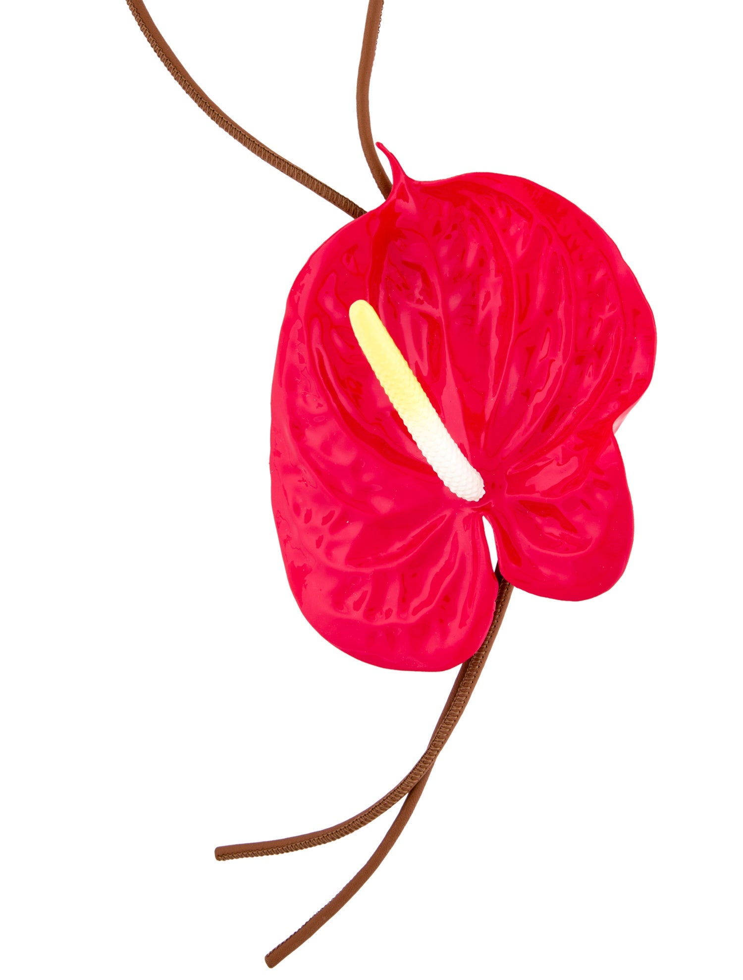 Loewe Leather & Rubber Anthurium Adjustable Lariat Necklace