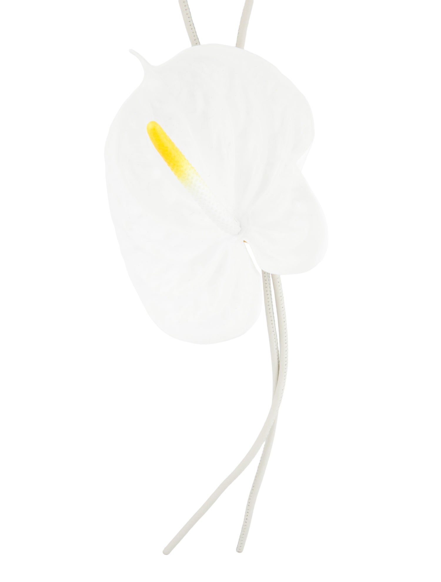 Loewe Leather Anthurium Adjustable Cord Lariat Necklace