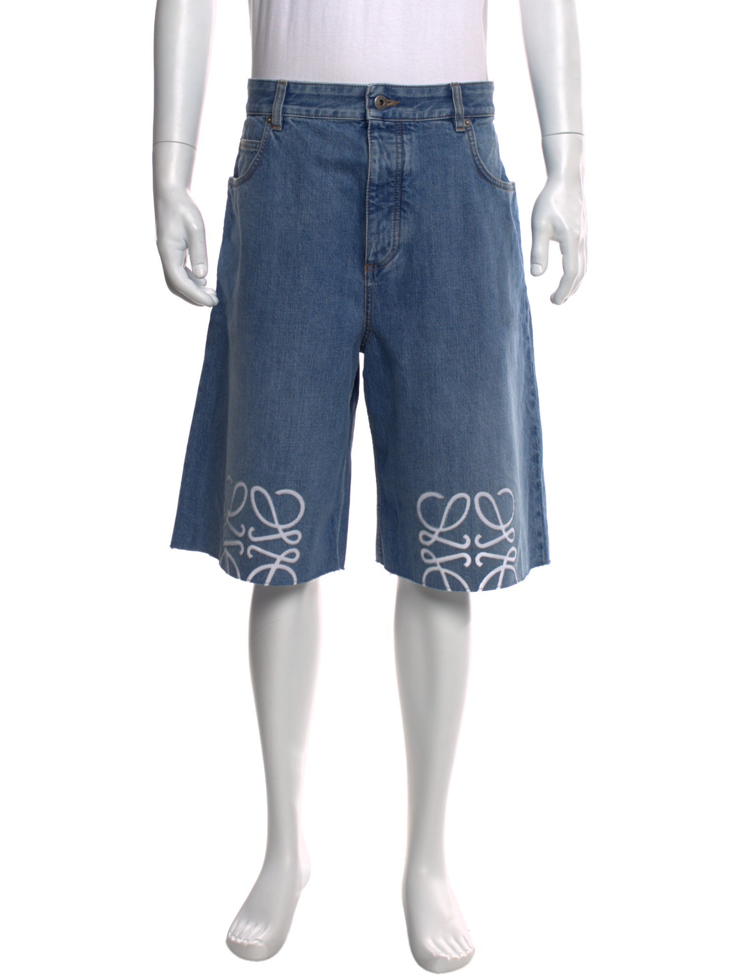 Loewe Printed Denim Shorts