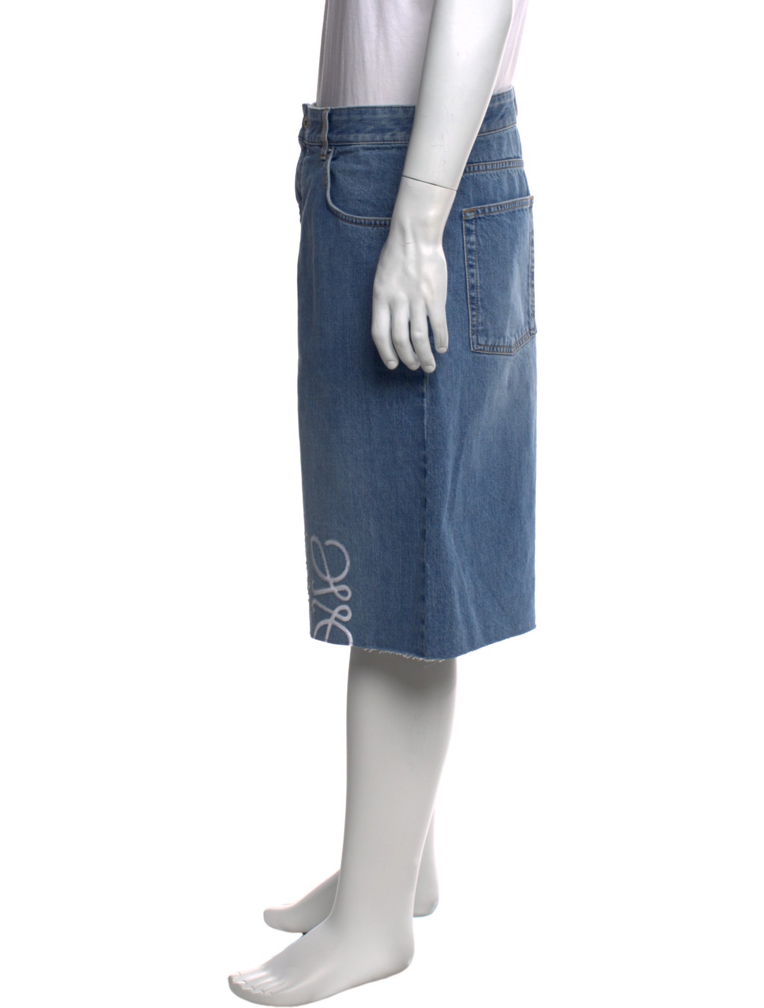 Loewe Printed Denim Shorts