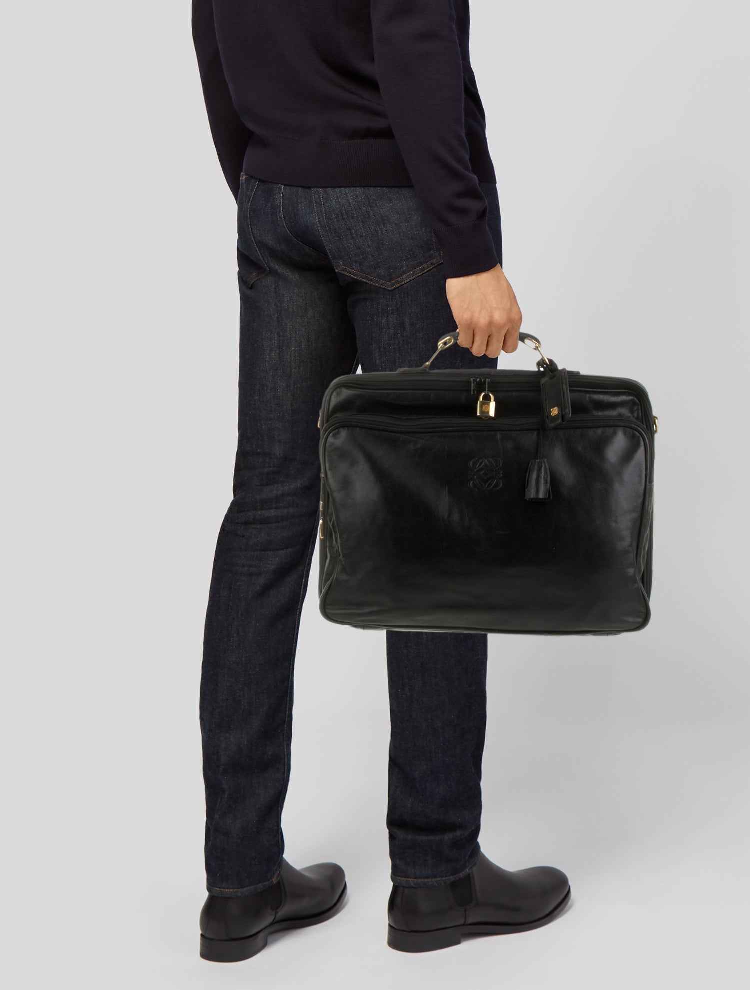 Loewe Leather Briefcase Vintage