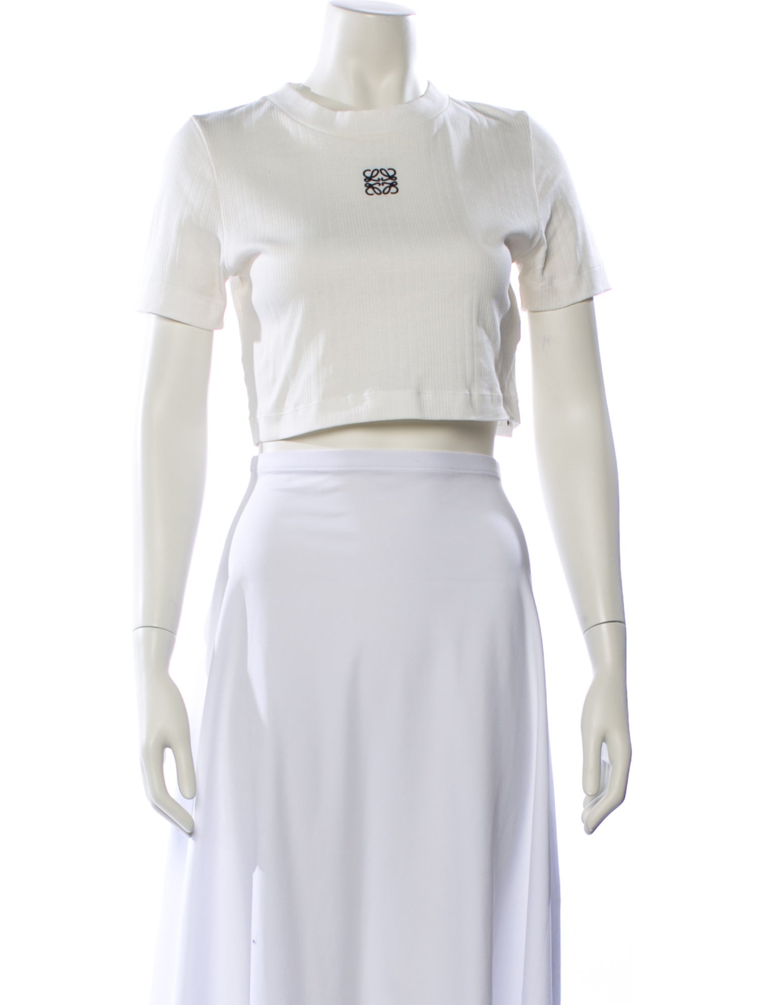 Loewe Crew Neck Short Sleeve Crop Top