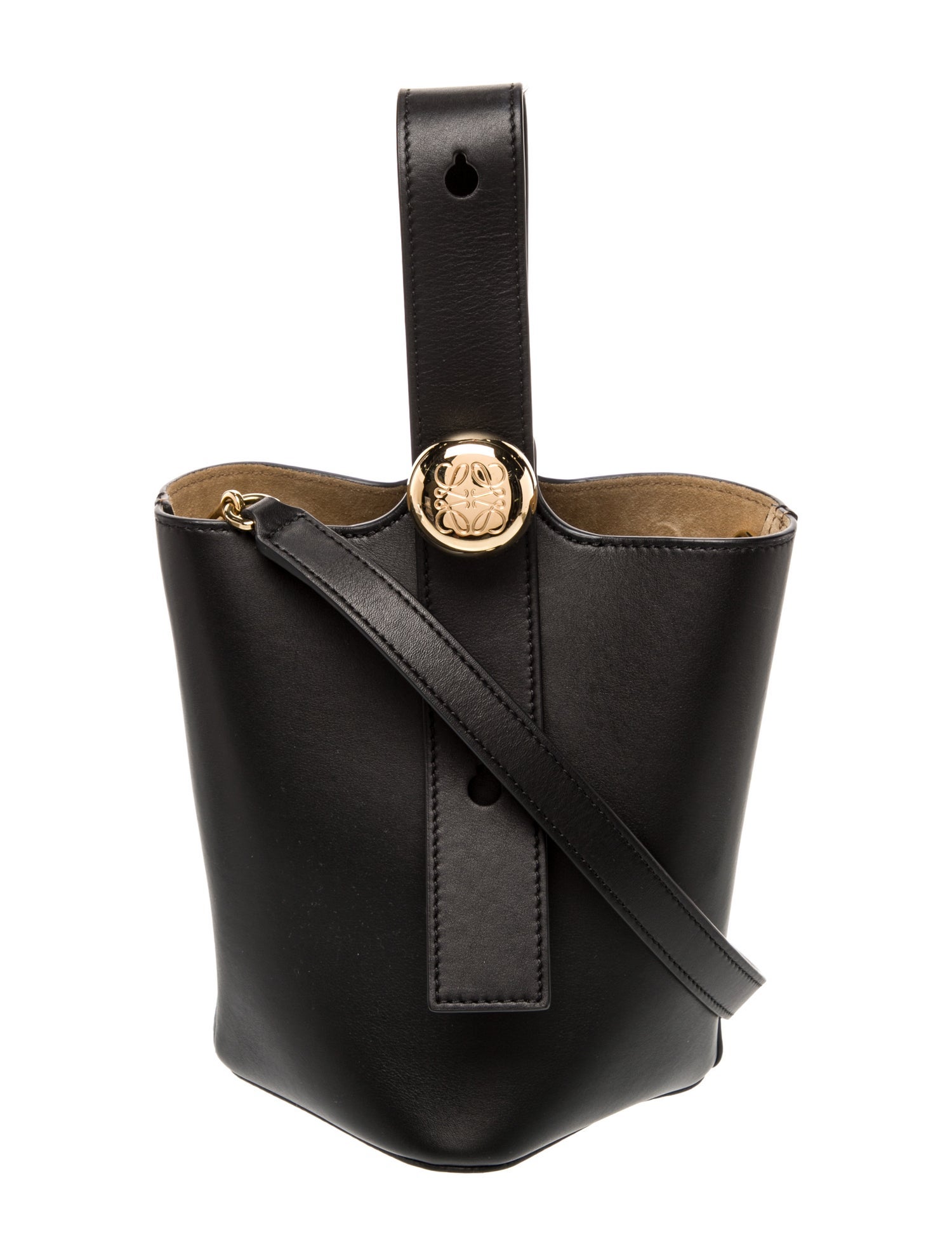 Loewe Leather Pebble Bucket Bag Mini 2024