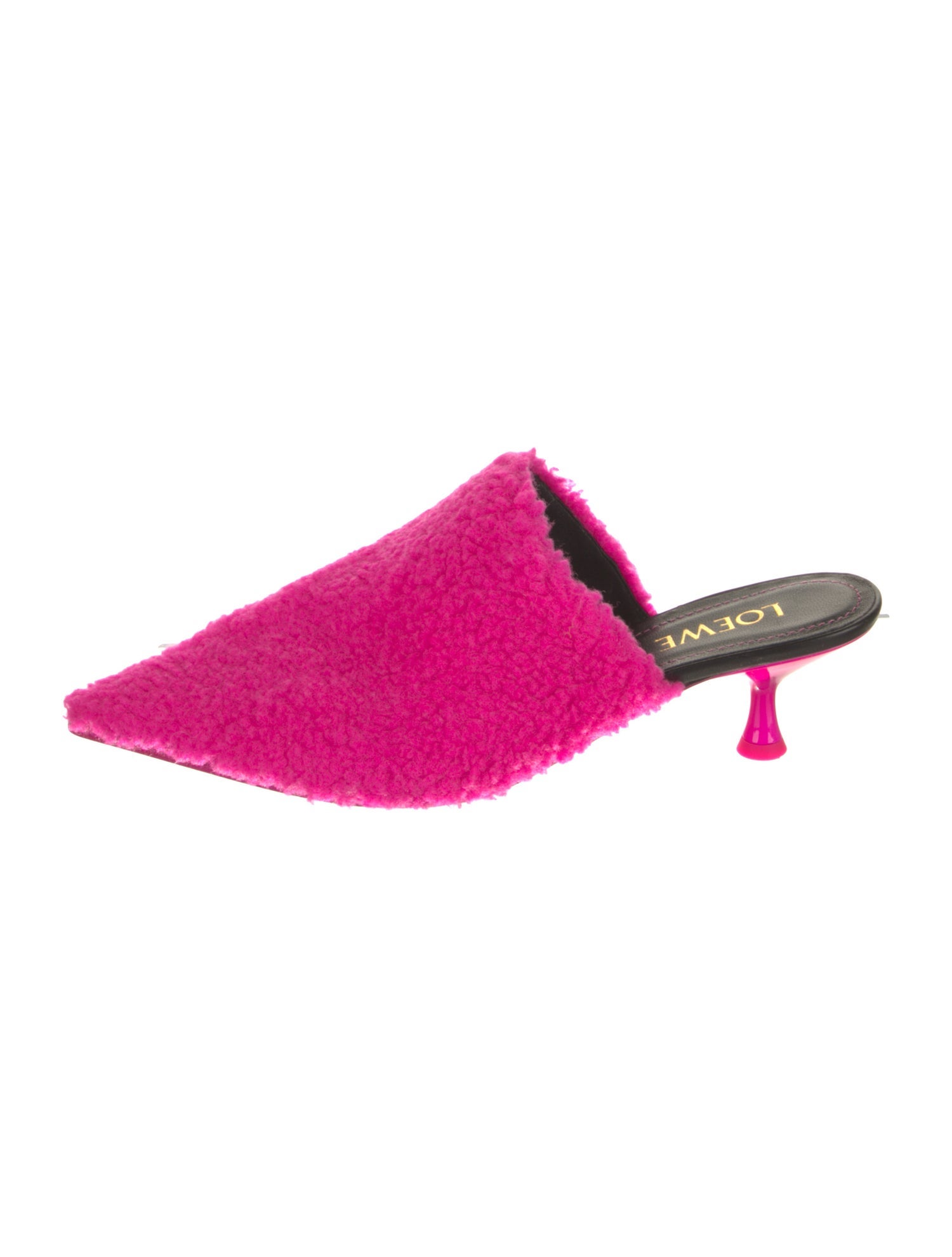 Loewe Shearling Fur Trim Mules
