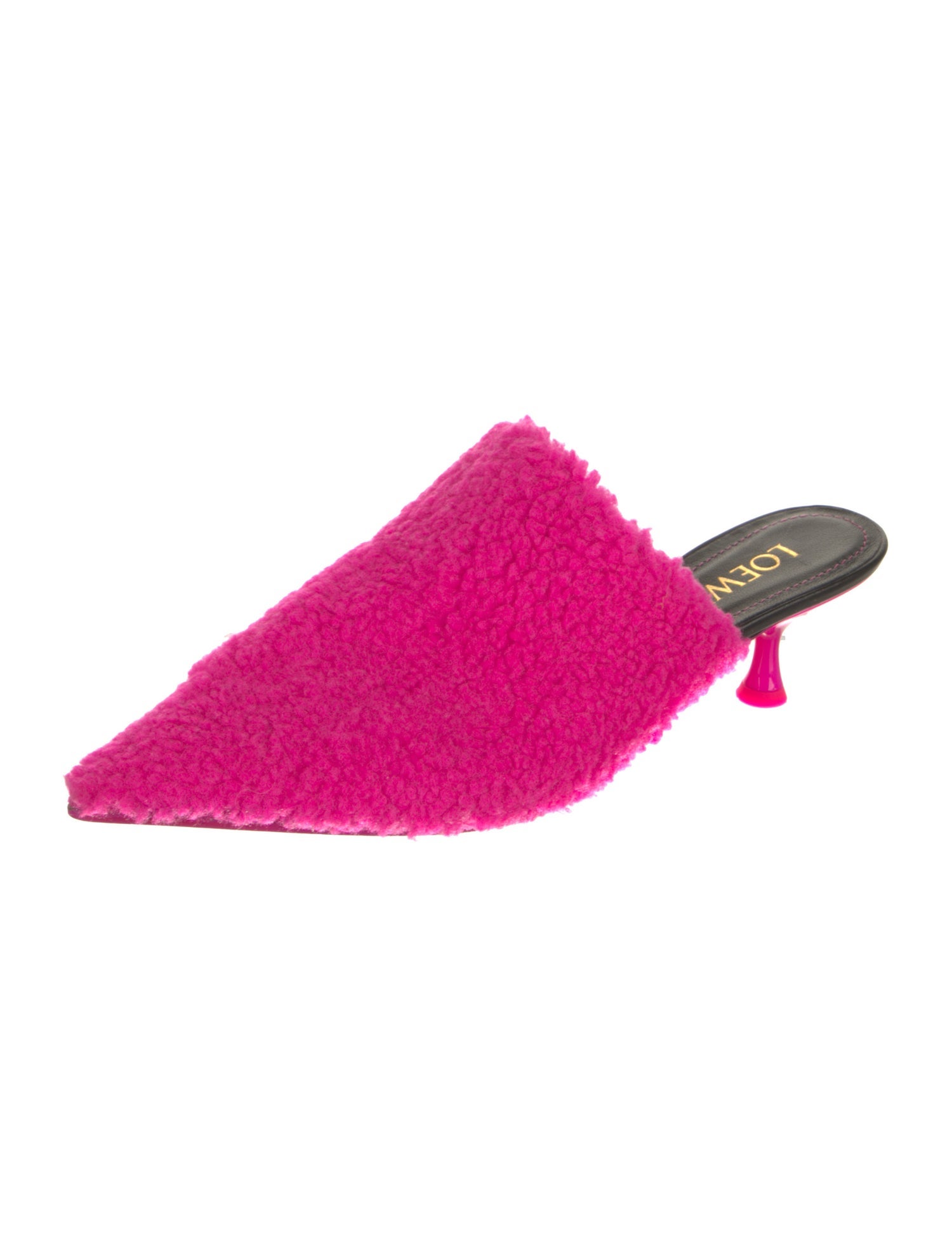 Loewe Shearling Fur Trim Mules