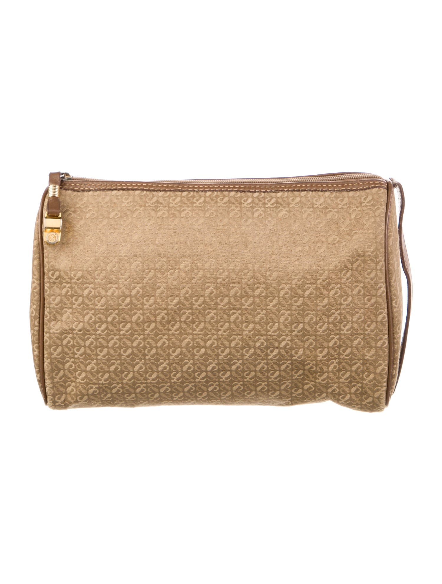 Loewe brown pattern print cosmetic bag