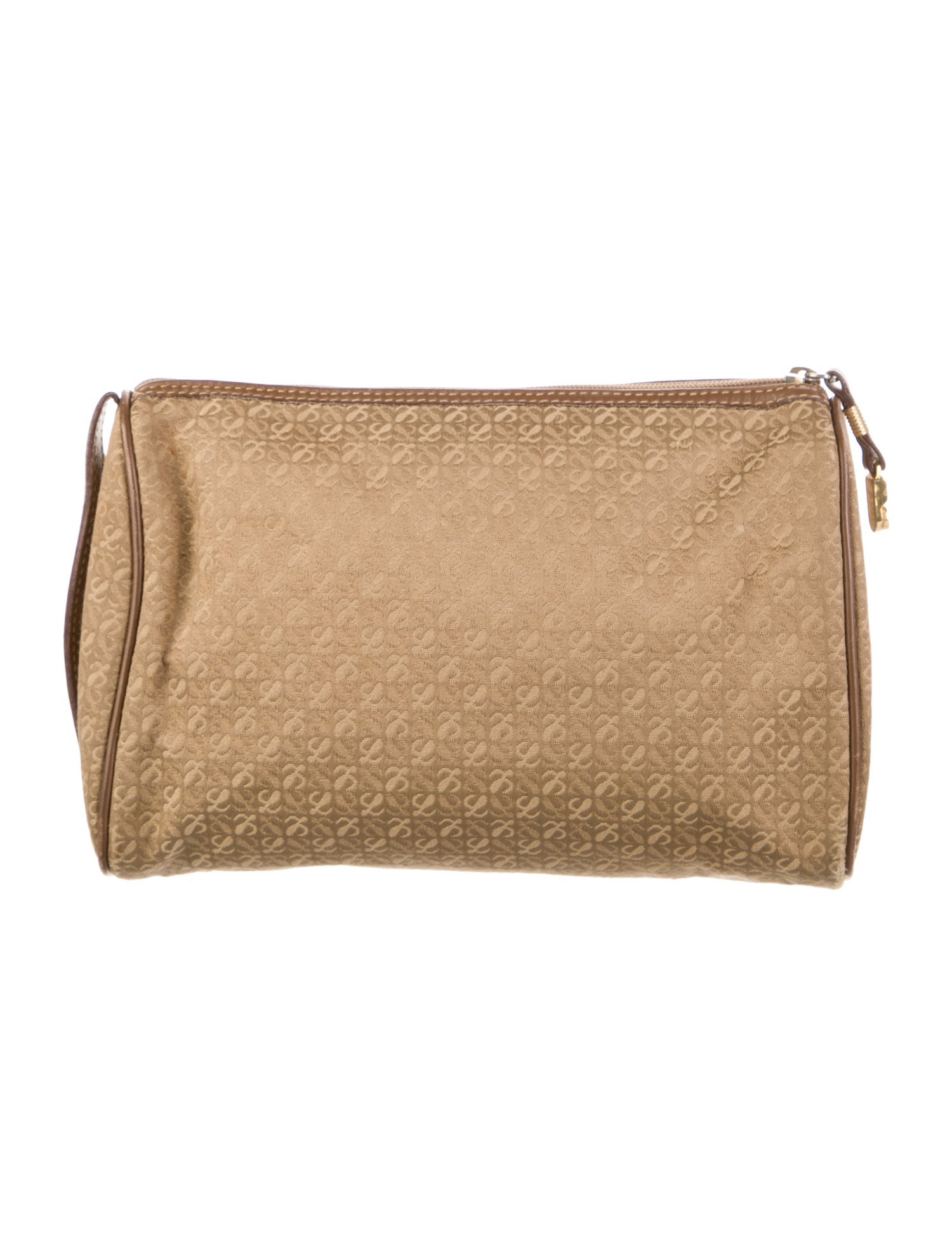 Loewe brown pattern print cosmetic bag