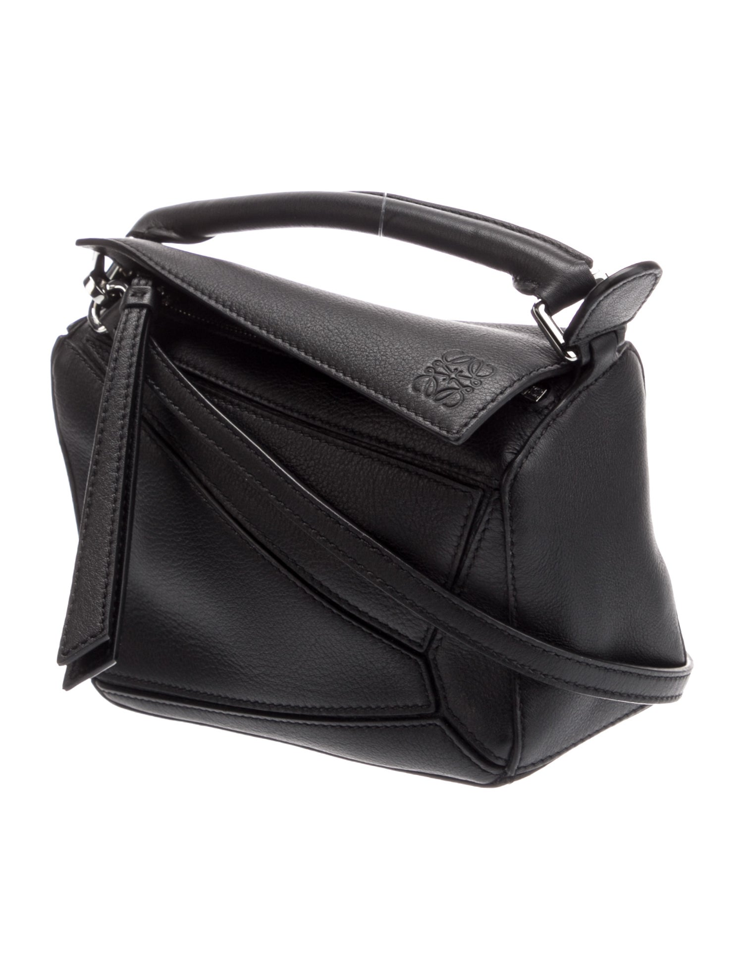 Loewe Leather Puzzle Small - Black Handle Bags, Handbags
