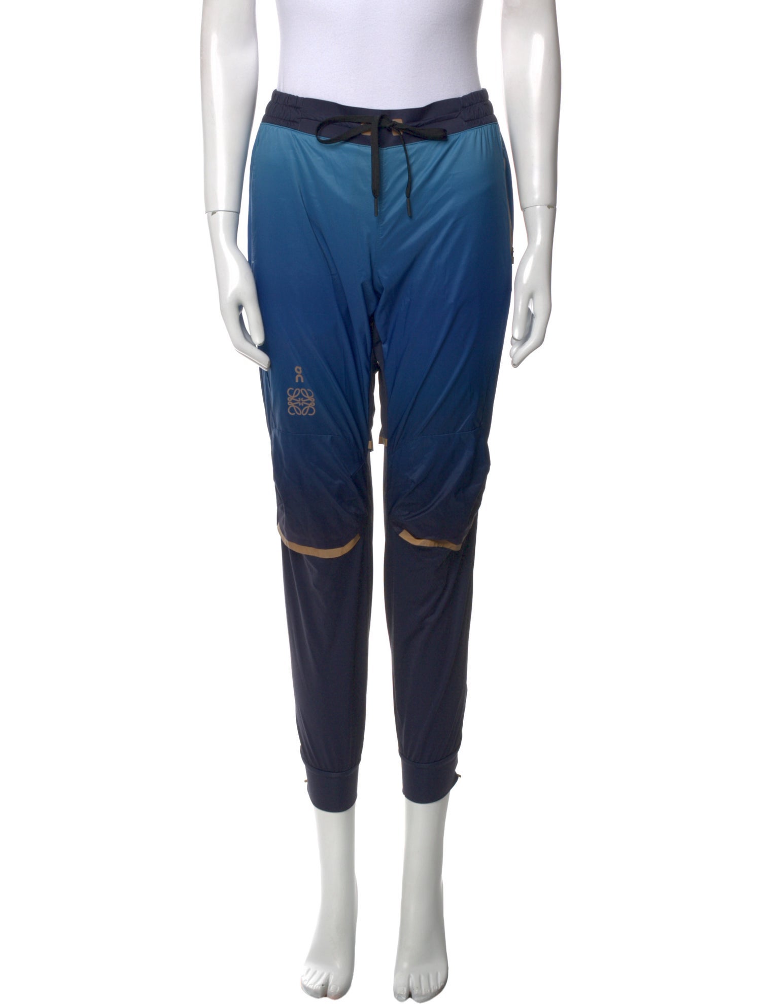 Loewe x On Colorblock Pattern Skinny Leg Pants